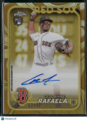 2024 Topps Gilded Collection Ceddanne Rafaela #CGA-CR AUTO RC 62/99 front