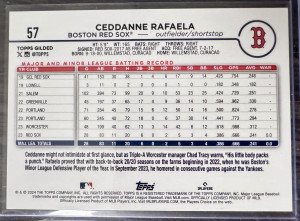 2024 Topps GILDED COLLECTION Chrome Ceddanne Rafaela #57 13/25 back