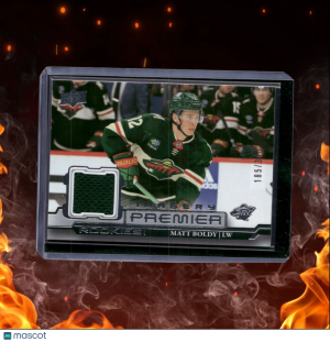 2022-23 Upper Deck Premier Matt Boldy Dynamic Imagery Jersey Rookie 185/300 front