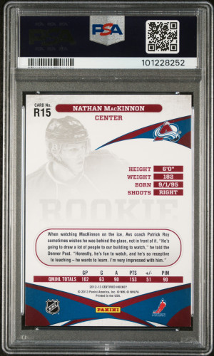 2012 Panini Certified Redemption Rookie Nathan Mackinnon Redemption Rookie back
