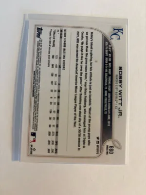 Bobby Witt Jr Topps Series 2 SP RC back