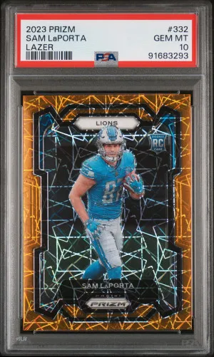 2023 Panini Prizm Sam Laporta Lazer Prizm front