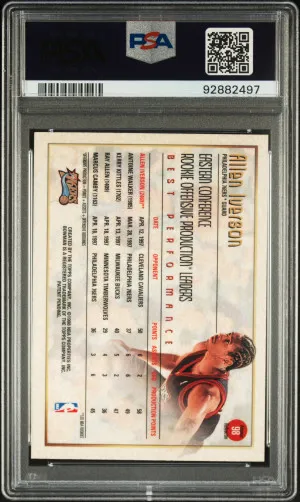 1997 Bowman's Best Allen Iverson Atomic Refractor back