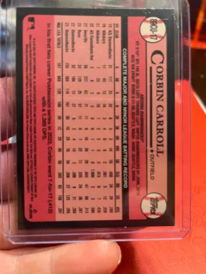 Corbin Carrol 1/50 back