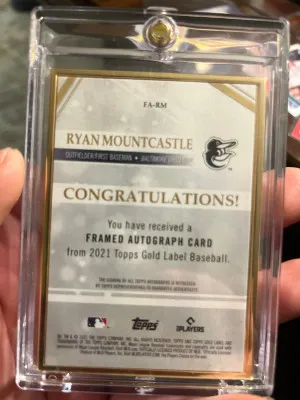 Ryan Mountcastle Gold Label Auto back