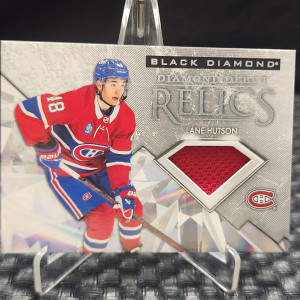 2024-25 Upper Deck Black Diamond Debut Relics Lane Hutson #DD-LH front