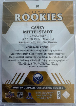 Casey Mittelstadt Ultimate Rc Auto /99 back