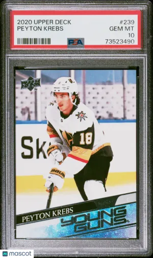 2020 Upper Deck Peyton Krebs #239 Rookie PSA 10 front