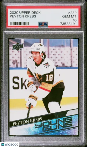 2020 Upper Deck Peyton Krebs #239 Rookie PSA 10 front
