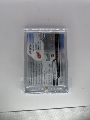 2021-22 UD PREMIER LUCAS RAYMOND RC ROOKIE PATCH AUTO JERSEY /49 back