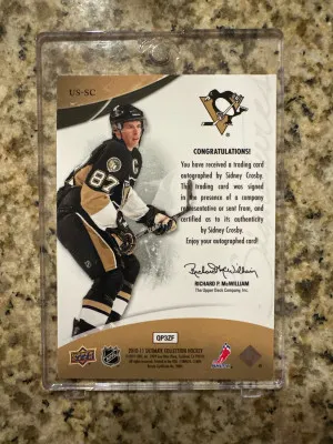 2010 Sidney Crosby Ultimate Signatures Auto back