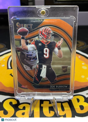 2020 Panini Select Field Level Orange Prizm Die-Cut #346 Joe Burrow RC Rookie front