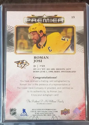 Roman Josi UD Premier  Auto back