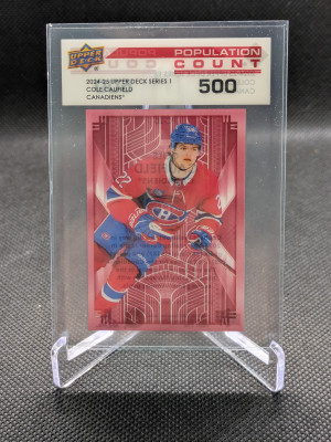 2024-25 Upper Deck - Population Count 500 - Cole Caufield - Montreal Canadiens #PC-20 front