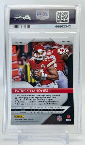 2018 Panini Prizm Patrick Mahomes Uh II Disco Prizm PSA 10 - 2nd Year back