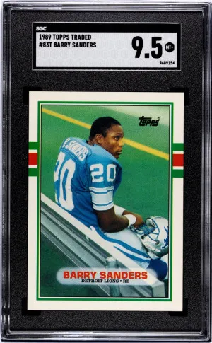 1989 Topps Traded #83T Barry Sanders SGC 9.5 front