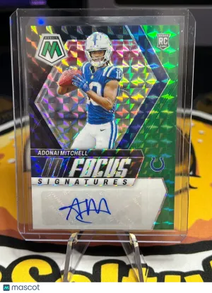 2024 Mosaic Adonai Mitchell In Focus Choice Fusion Green Black Auto /25 COLTS front