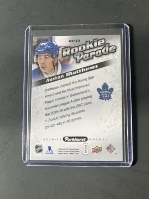 2016-2017 PARKHURST AUSTON MATTHEWS #RP-33 Rookie Parade #/999 back