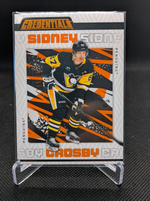 23-24 Upper Deck Credentials - Orange - Sidney Crosby /249 #69 front