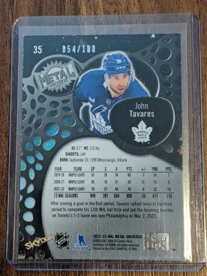 John Tavares PMG metal universe 2022-23 54/100 back
