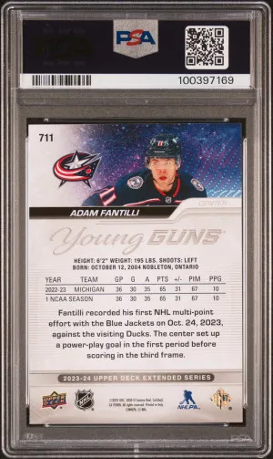 2023 Upper Deck Adam Fantilli back