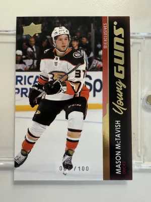 2021-22 Upper Deck Mason McTavish Young Guns Rookie Exclusives /100 back