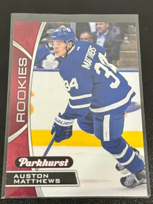 2016-17 Parkhurst Auston Matthews Rookies Red SSP front