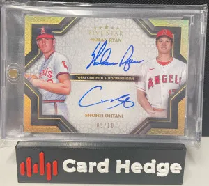 Shohei Ohtani / Nolan Ryan 2023 Topps Five Star Dual Auto #DA-RO 5/10 front