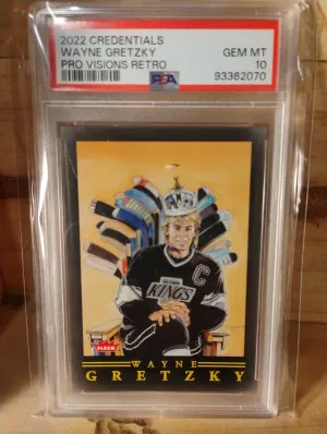 2022 Upper Deck Provisions Fleer Retro Wayne Gretzky PSA 10 front