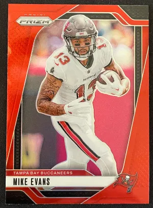 2024 Prizm Mike Evans Retail True Red SSP front