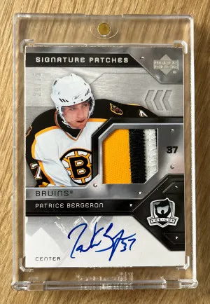 06-07 THE CUP - Patrice Bergeron - Signature Patches /75 front