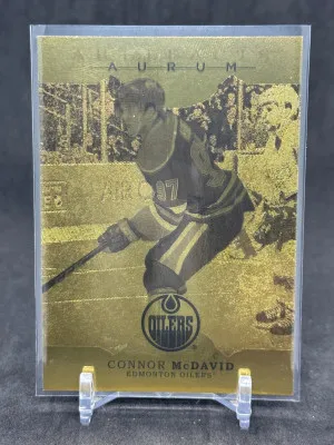 Connor McDavid 2016-17 Upper Deck Artifacts Aurum Gold Insert #A-10 Oilers front