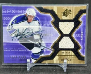 Anze Kopitar 2006-07 Upper Deck SPx Rookie Jersey Auto /1299 #179 Kings front