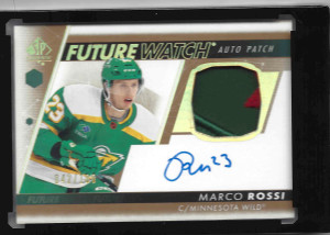 Marco Rossi | 2022 SP Authentic | Future Watch Auto Patch #FWAP-MR 42/100 front