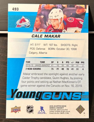 2019 Cal Makar yg raw back