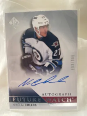 2015-16 SP AUTHENTIC NIKOLAJ EHLERS #285 FUTURE WATCH AUTO RC /999 front