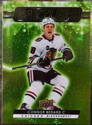 2023-24 Upper Deck Series 2 - Dazzlers Green #DZ-79 Connor Bedard (RC) front