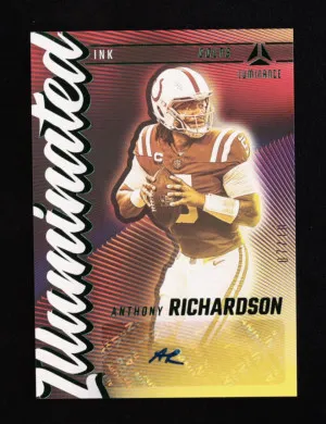 Anthony Richardson 2024 Panini Luminance Illuminated Ink Green II-ARN /10 front