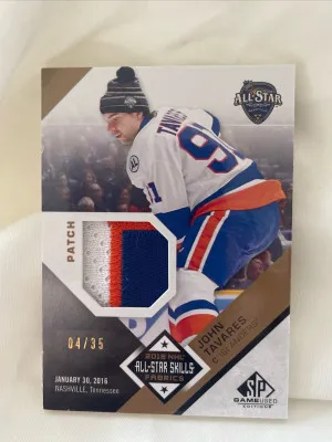 2016-17 SP Game Used All-Star Skills Fabrics Patch #ASJT John Tavares 04/35 NYI front