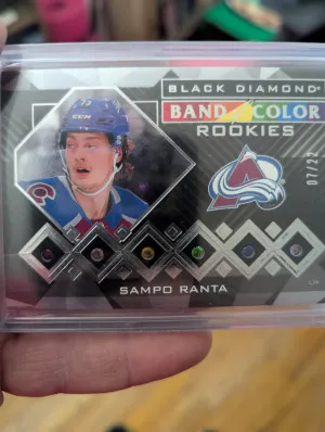 2021-22 Black Diamond Hockey Sampo Ranta Band of Color /22.........6 colored diamond front