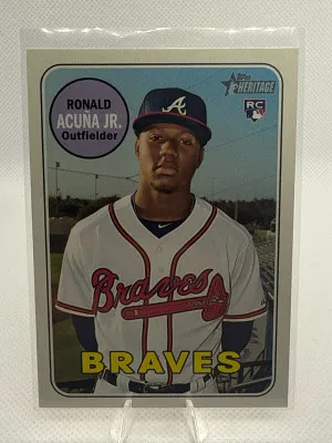 2018 Heritage Ronald Acuna Jr Rookie (B) front