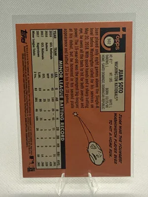 2018 Heritage Juan Soto Rookie (B) back