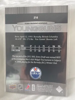 Ryan Nugent-Hopkins Young Guns YG 2011-12 UD Rookie back