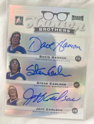 Hanson Brothers Leaf Metal Auto 2015 David Hanson Steve Carlson Jeff Carlson front