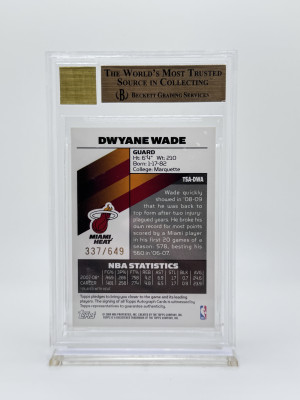 2008 Topps Signature Autographs Dwyane Wade #TSADWA /649 BGS 9.5 Auto 10 back