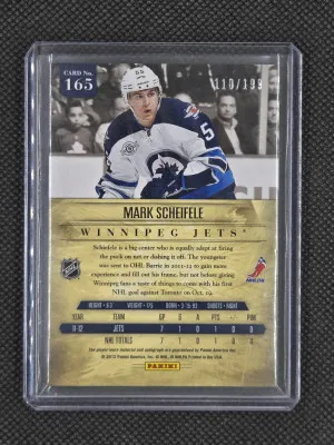 2011-12 Panini Prime - Prime Rookies Jersey Auto /199 - Mark Scheifele back