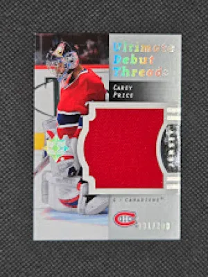 2007-08 Upper Deck Ultimate Collection Debut Threads Jersey /200 - Carey Price front