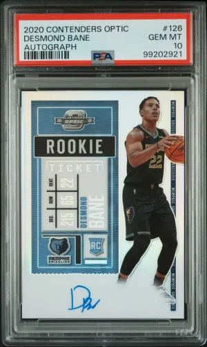 2020 Panini Contenders Optic Desmond Bane Autograph front