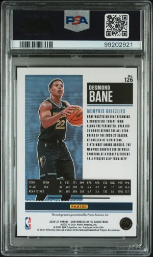 2020 Panini Contenders Optic Desmond Bane Autograph back