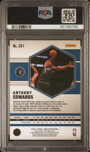 2020 Panini Mosaic Anthony Edwards Mosaic back
